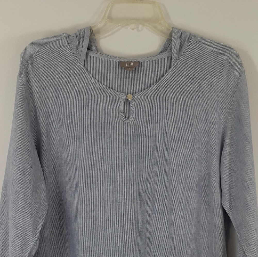 JJill Hooded Striped Blouse